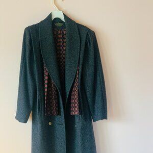 Vintage 80s Wool Blend Overcoat | Michelle Francois | Made in USA